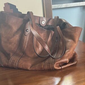 Frye Rich Brown Leather Tote